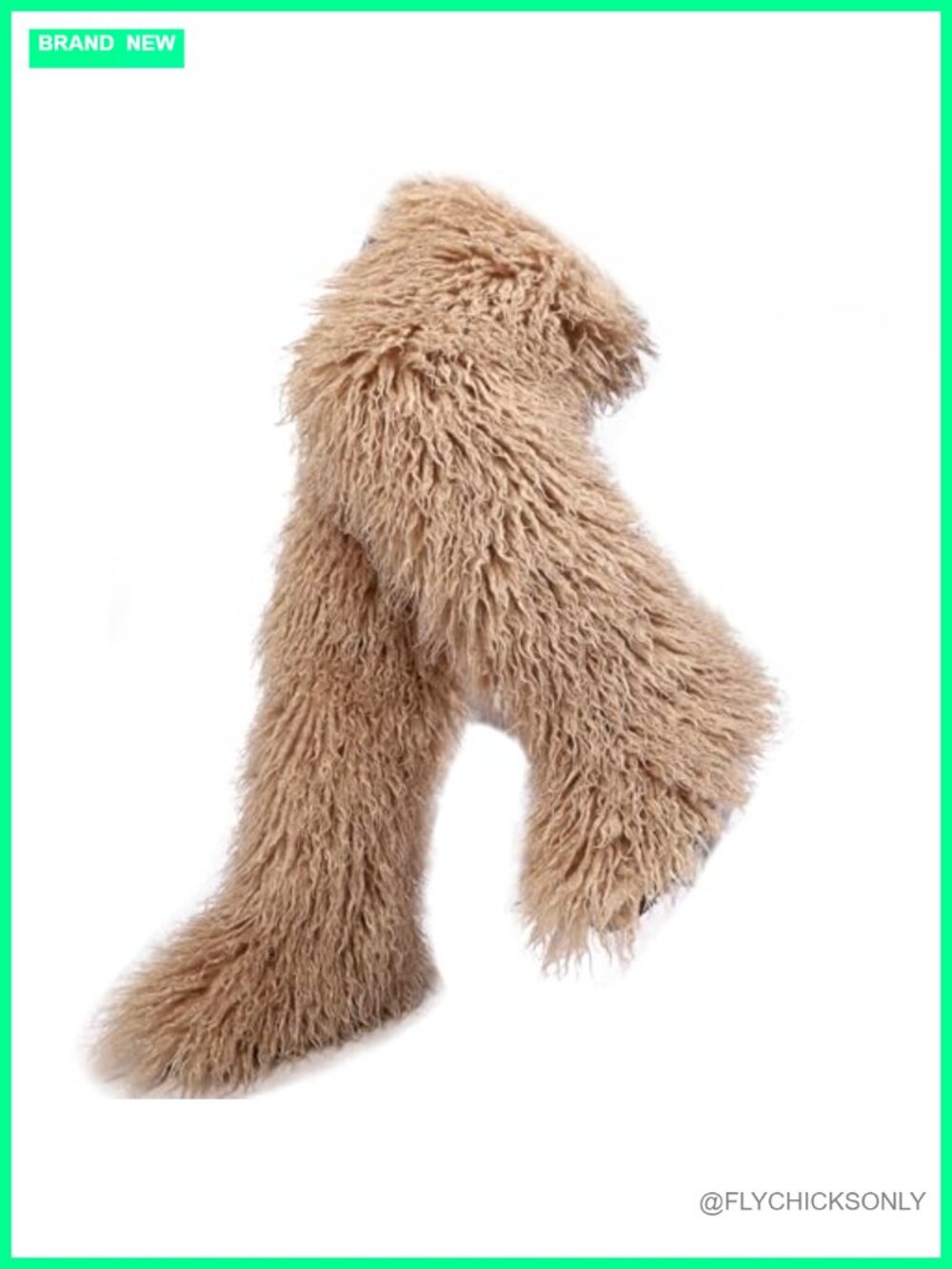 Over the Knee Faux Fur Boots Women Winter Thigh High Fluffy Furry Snow Boots